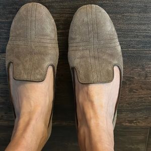 Taupe suede loafers in great condition